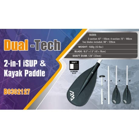 DUAL - TECH iSUP Kayak Paddle 2 in 1